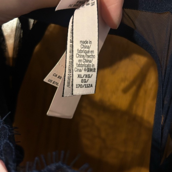 Victoria secrets Floral Lace Quarter cup slip with garters - Picture 3 of 8